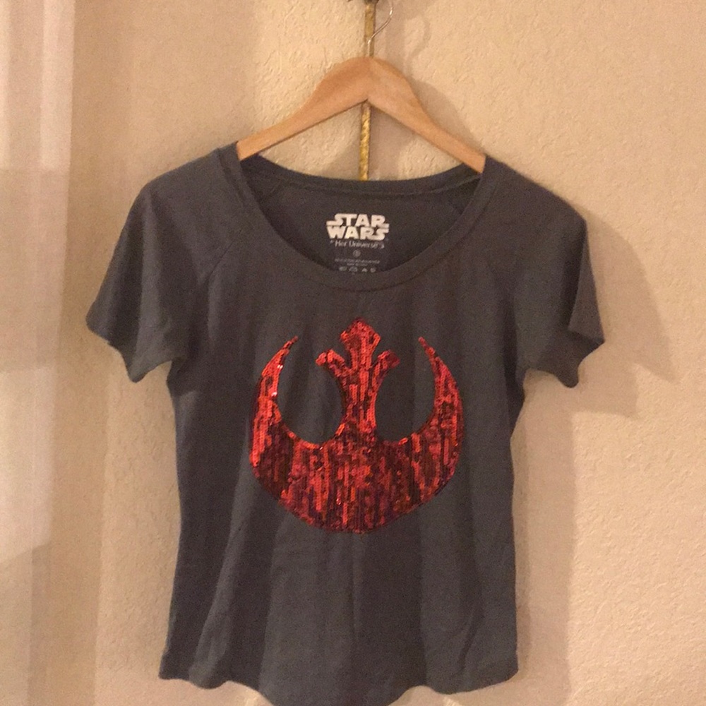 Her Universe sequin Rebel Insignia T-shirt